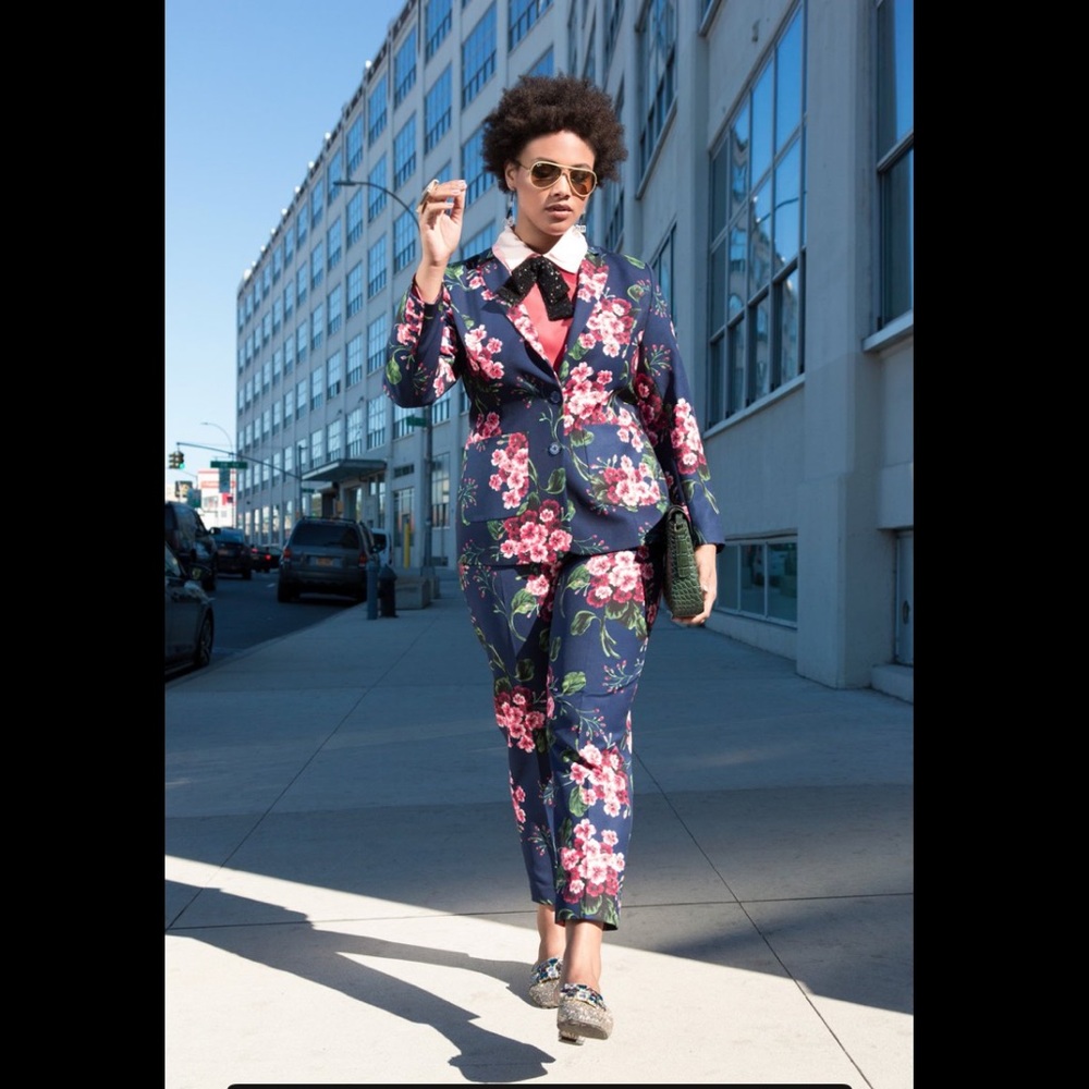 Eloquii floral print pantsuit JACKET 16 / PANTS 14